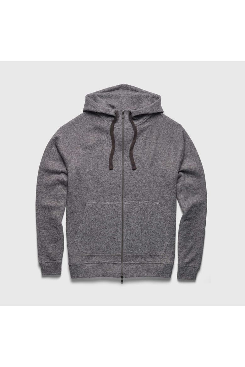 Danny Full-Zip Cashmist Fleece Hoodie, Main, color, charcoal heather
