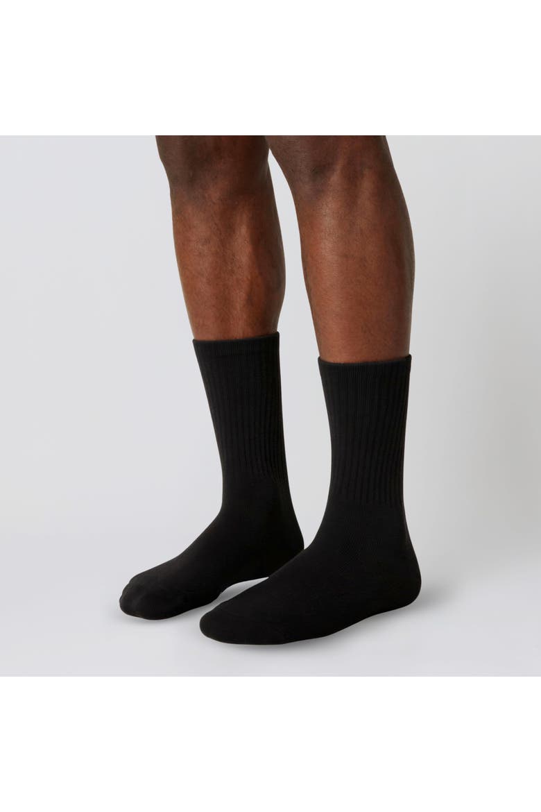 Mens 8 Pairs Crew Socks for Men Premium Athletic Men's Socks, Shoe Size 8-12, Alternate, color, Black