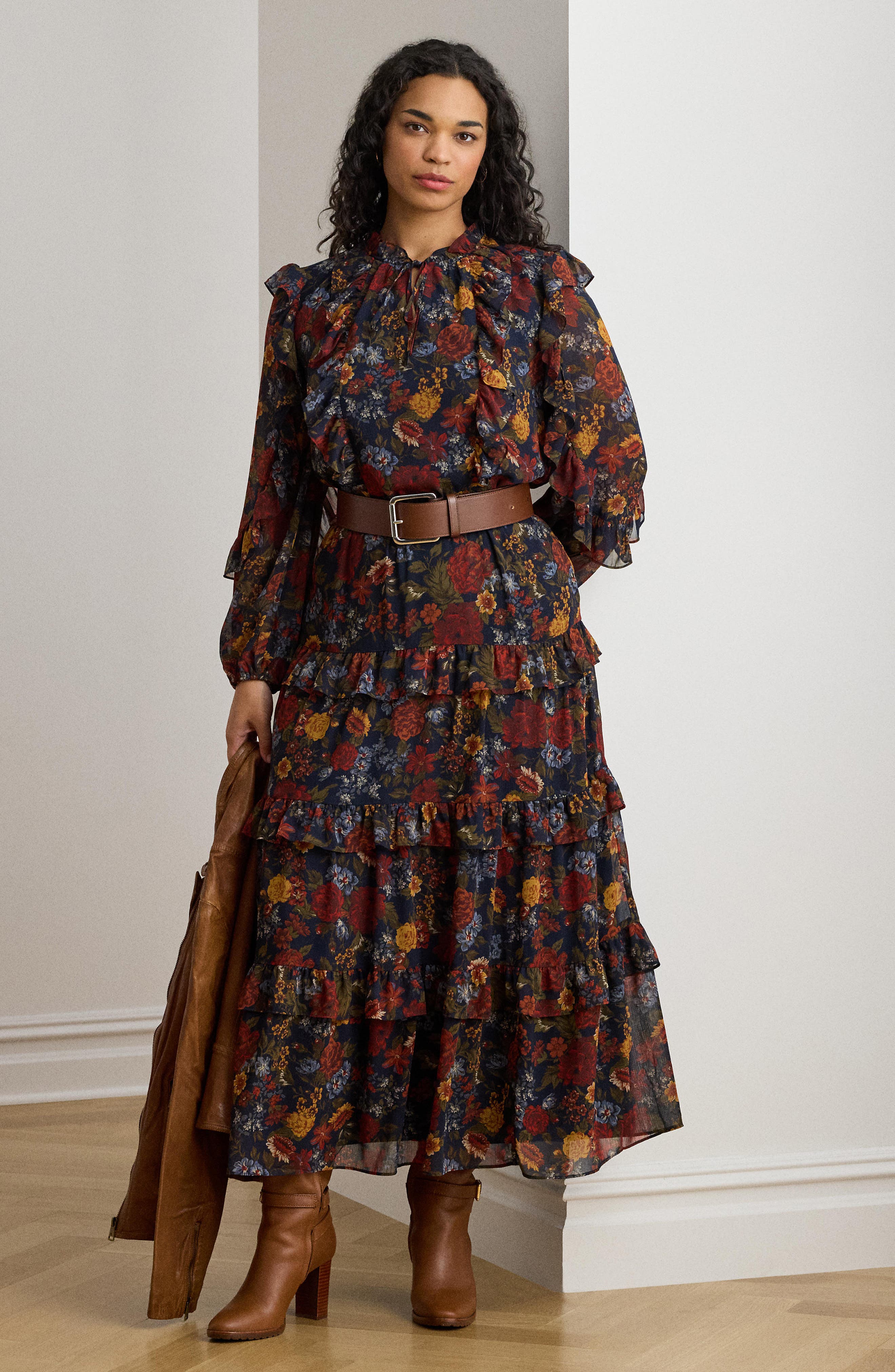 layered georgette dress Lysandra Dress Silk Georgette Double Layer