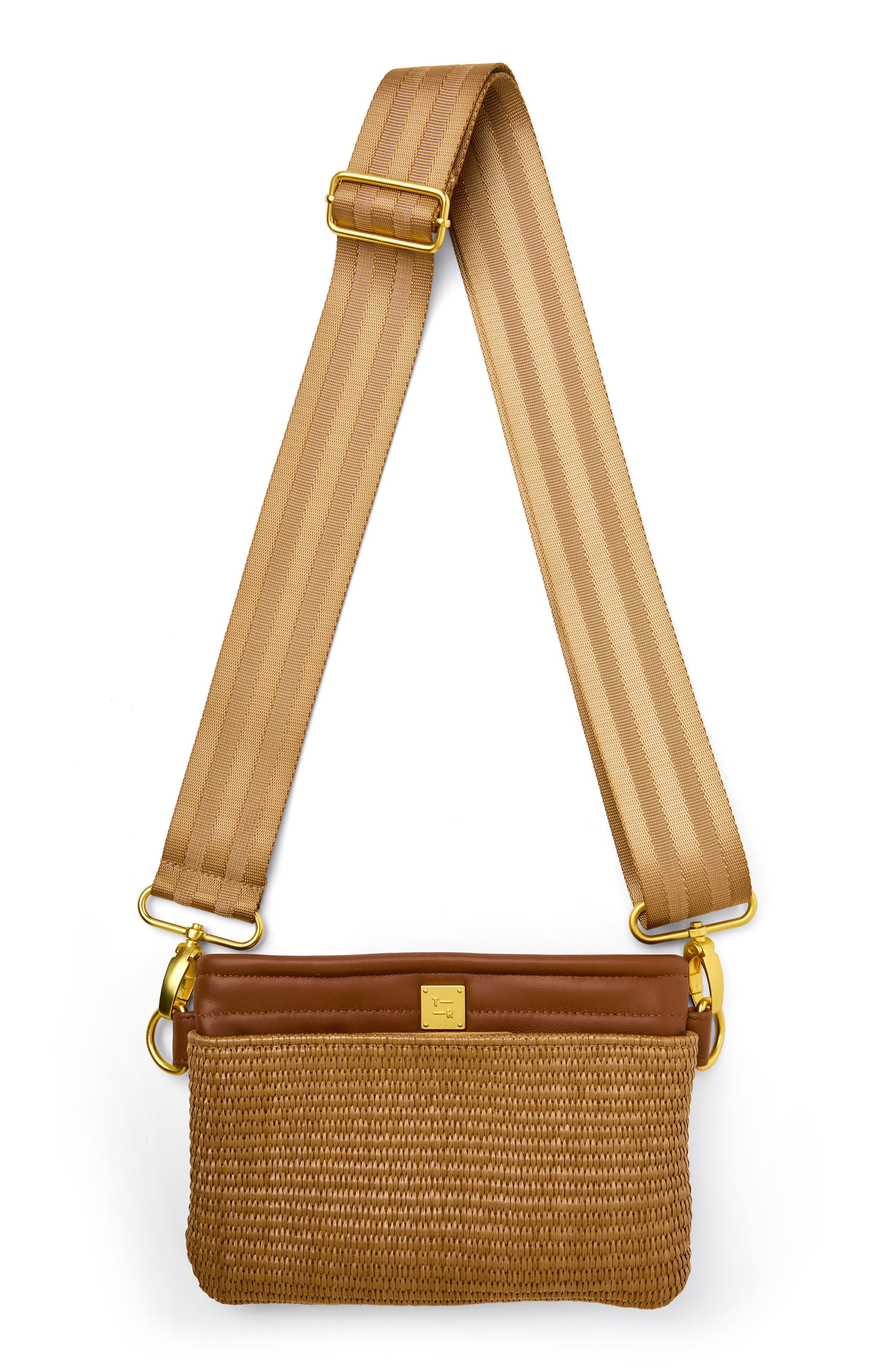 THINK ROYLN Raffia Convertible Belt Bag, Alternate, color, Sand Dune Raffia And Mocha