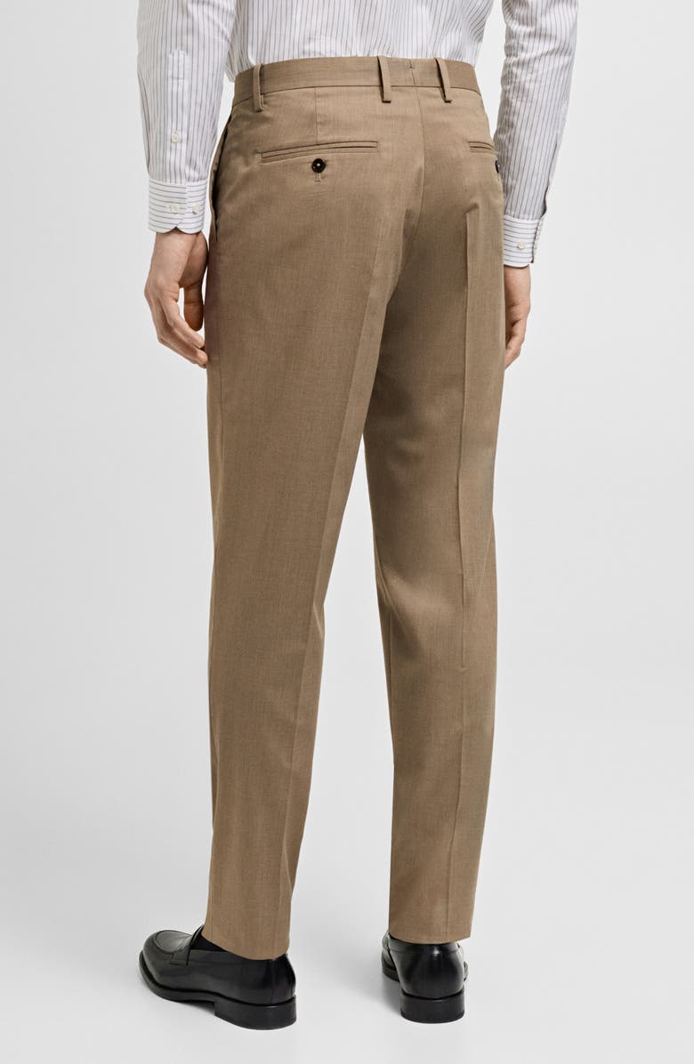 MANGO Monaco Slim Fit Suit Pants, Alternate, color, Medium Brown