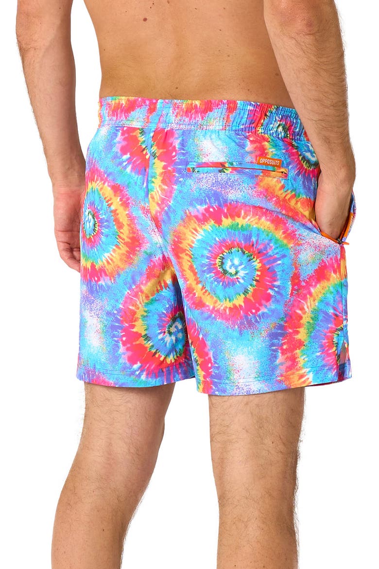 Mr. Tie Dye Swim Trunks, Alternate, color, BLUE MULTI TIE DYE
