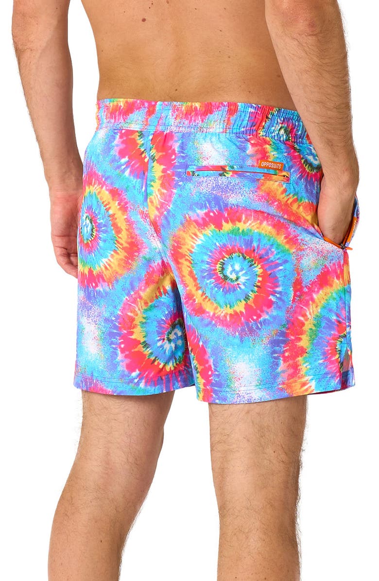 OppoSuits Mr. Tie Dye Swim Trunks, Alternate, color, Blue Multi Tie Dye