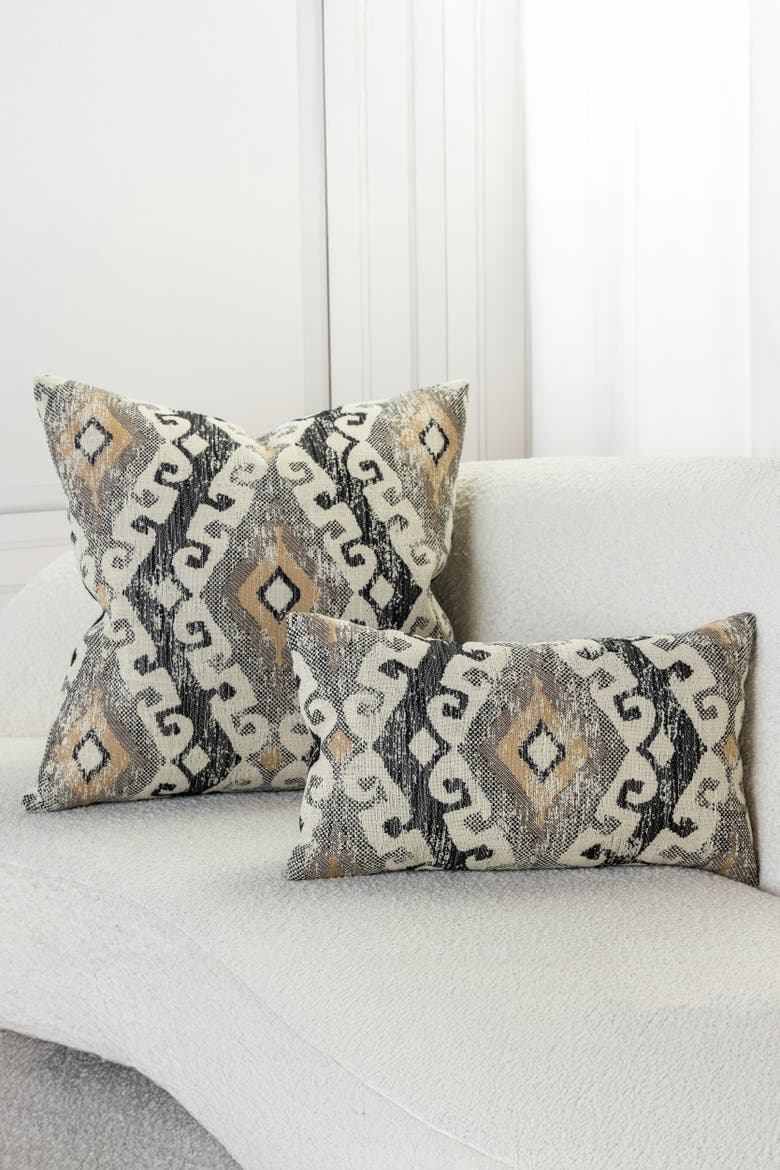 Evolution Honey Jacquard Indoor & Outdoor Woven Accent Pillow, Alternate, color, Honey