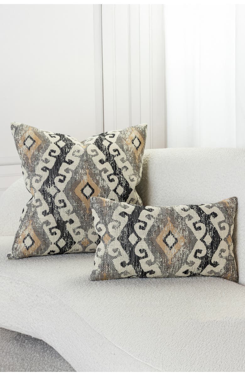 Elaine Smith Evolution Honey Jacquard Indoor & Outdoor Woven Accent Pillow, Alternate, color, Honey