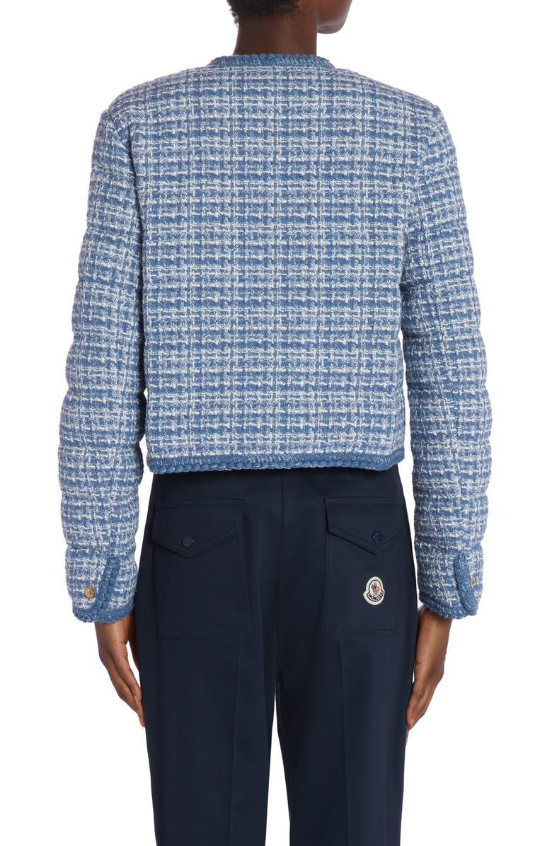 Moncler Eliadi Tweed Crop Jacket, Alternate, color, 