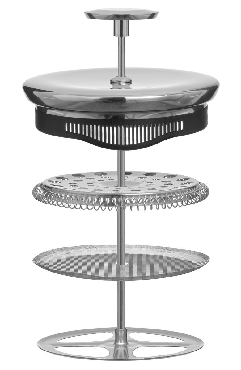 JoyJolt Fluted Glass French Press, Alternate, color, Clear