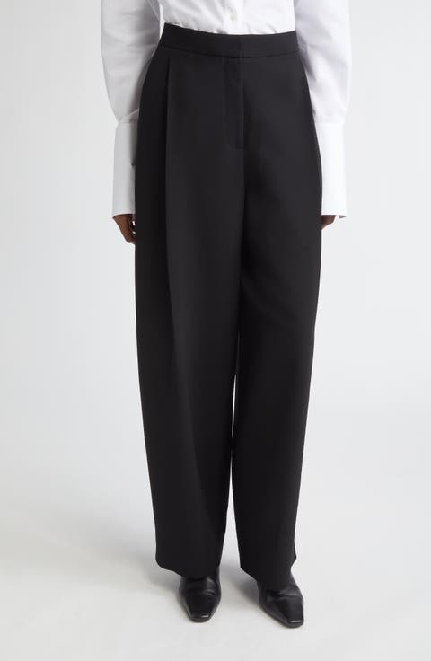 Cooper Pleated Finesse Crepe Barrel Leg Pants