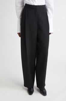 Lafayette 148 New York Cooper Pleated Finesse Crepe Barrel Leg Pants