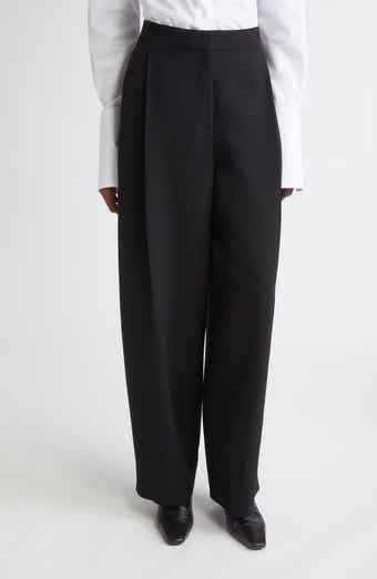 Lafayette 148 New York Cooper Pleated Finesse Crepe Barrel Leg Pants
