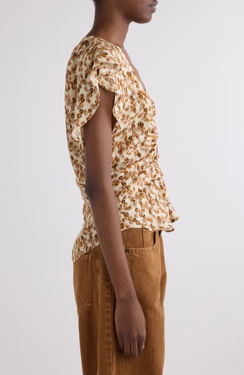 Isabel Marant Lonea Ruched Short-sleeve Top