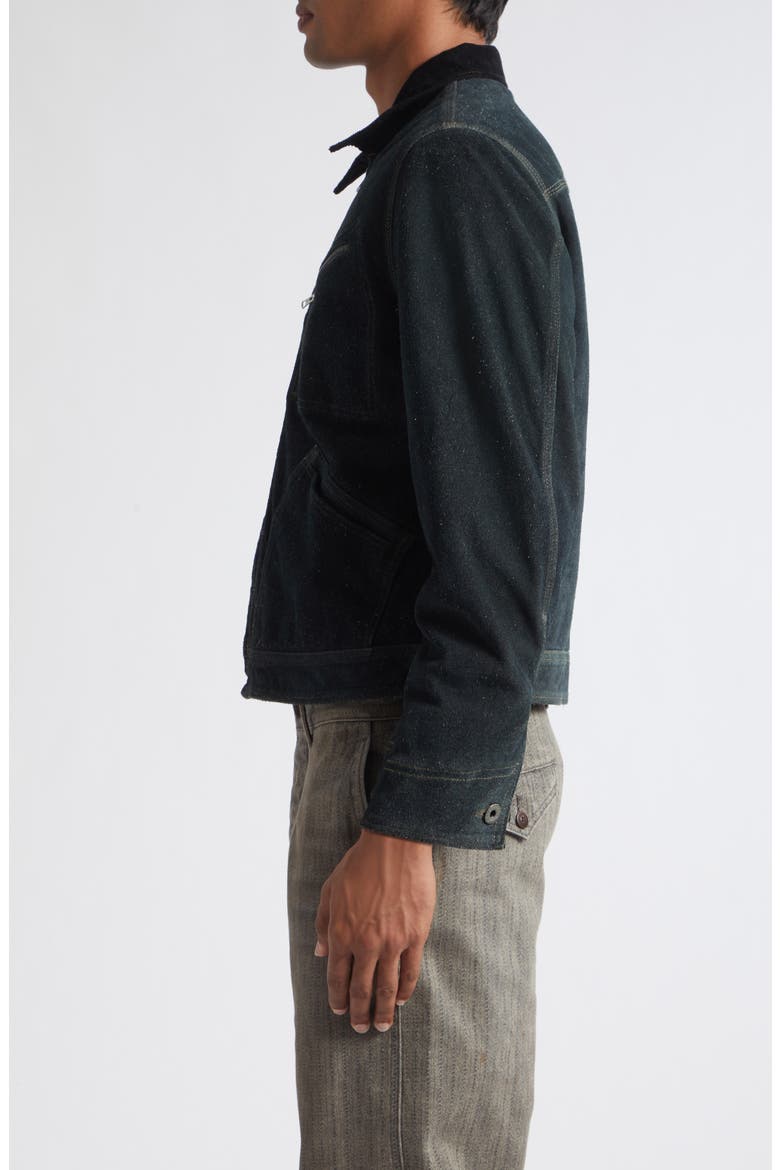 Chrysler Indigo Suede Jacket, Alternate, color, VINTAGE INDIGO