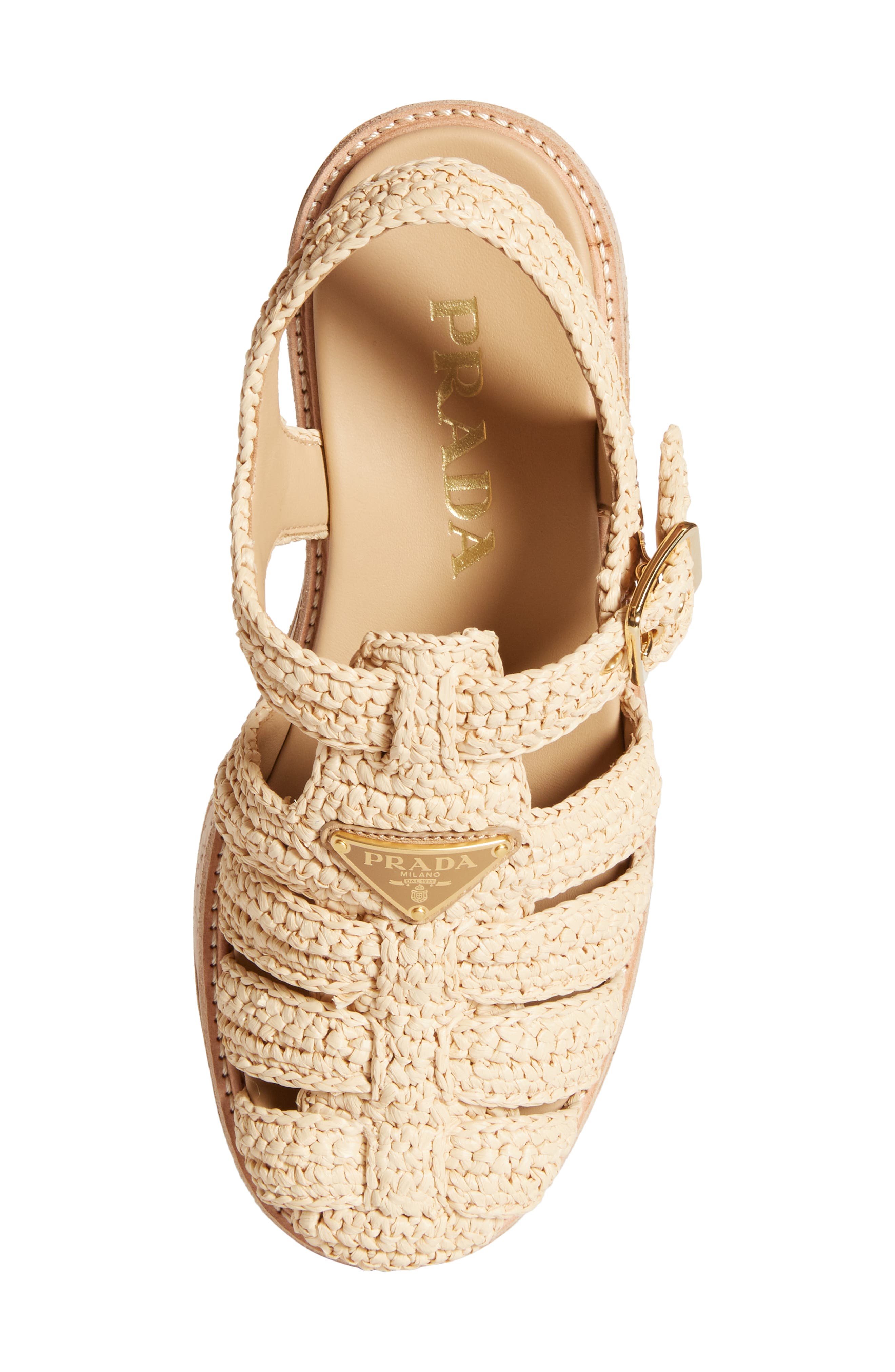 Prada Flatform Fisherman Sandal, Alternate, color, 