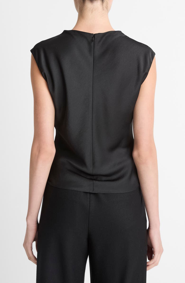 Vince Cowl Neck Satin Top, Alternate, color, Black