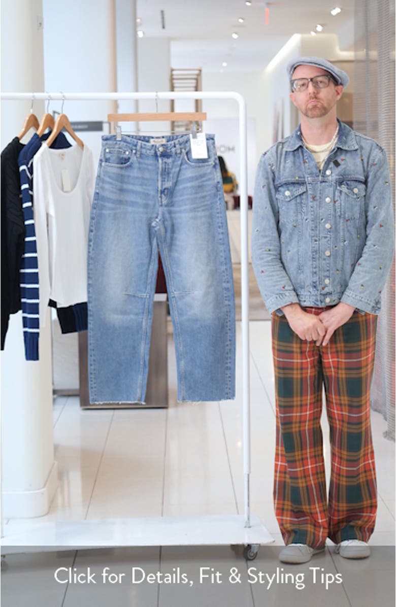 The Darted Barrel Leg Jeans: Raw Hem Edition