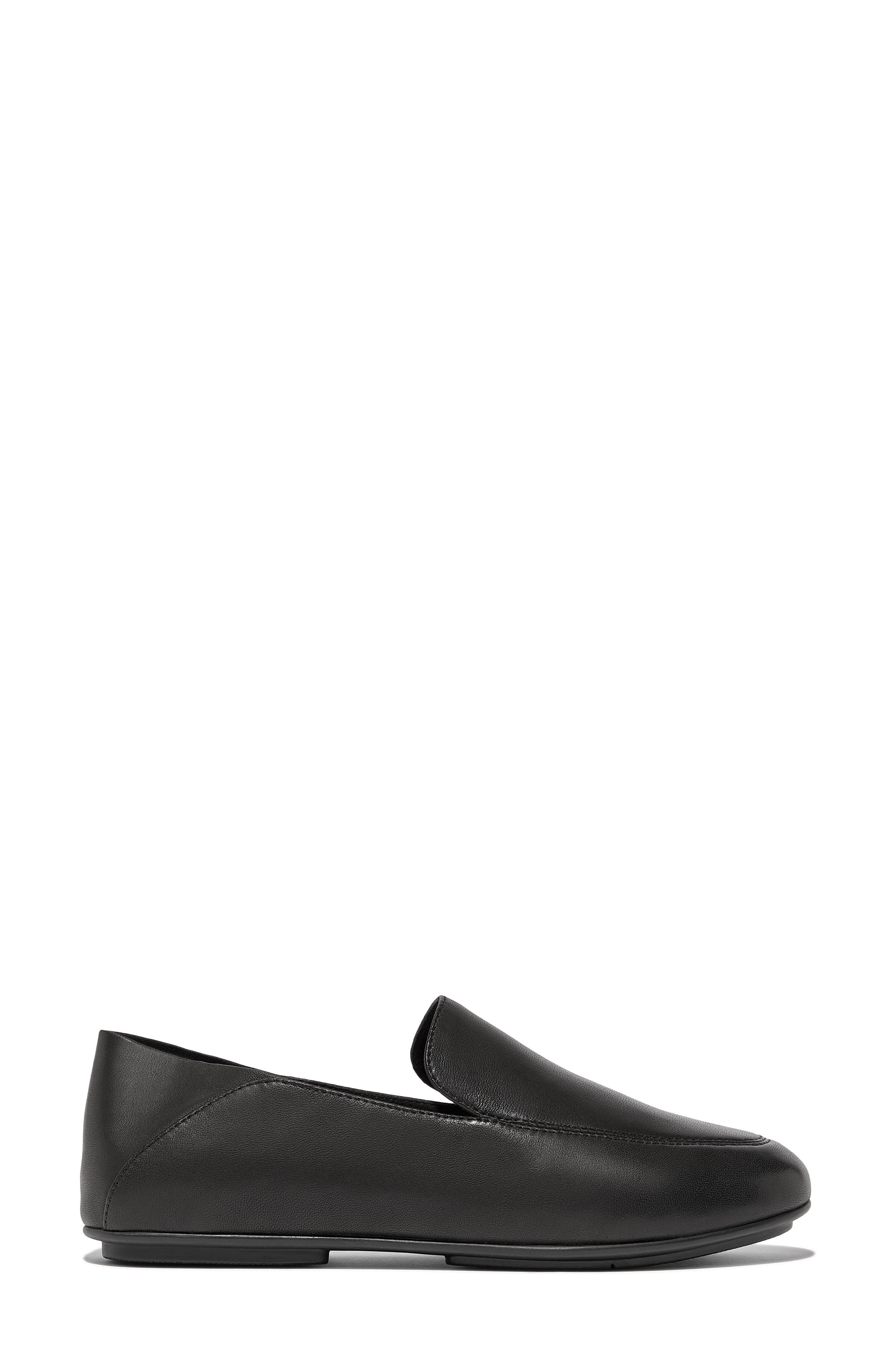 FitFlop Allegro Crush-Back Loafer, Alternate, color, All Black