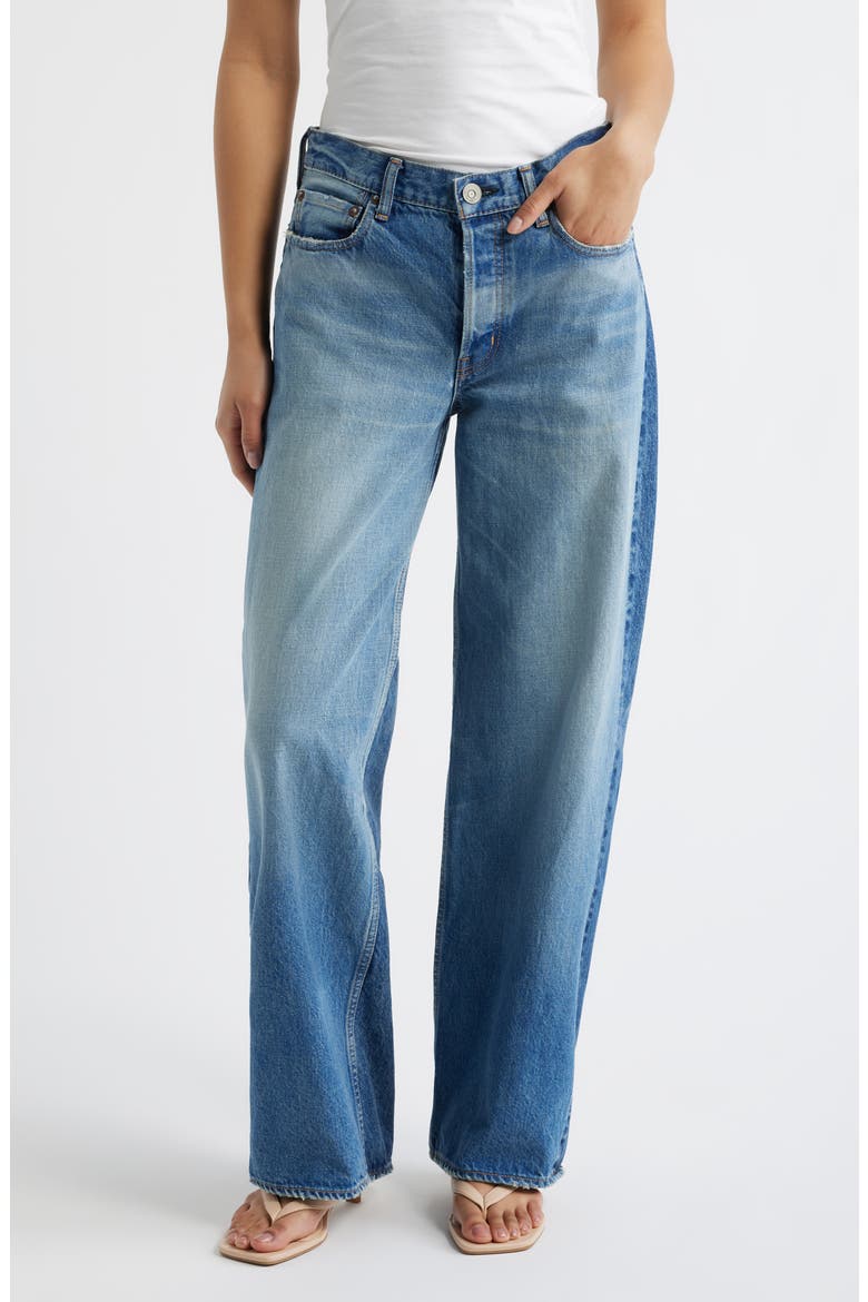 Phillipston High Waist Loose Fit Straight Leg Jeans, Main, color, BLUE