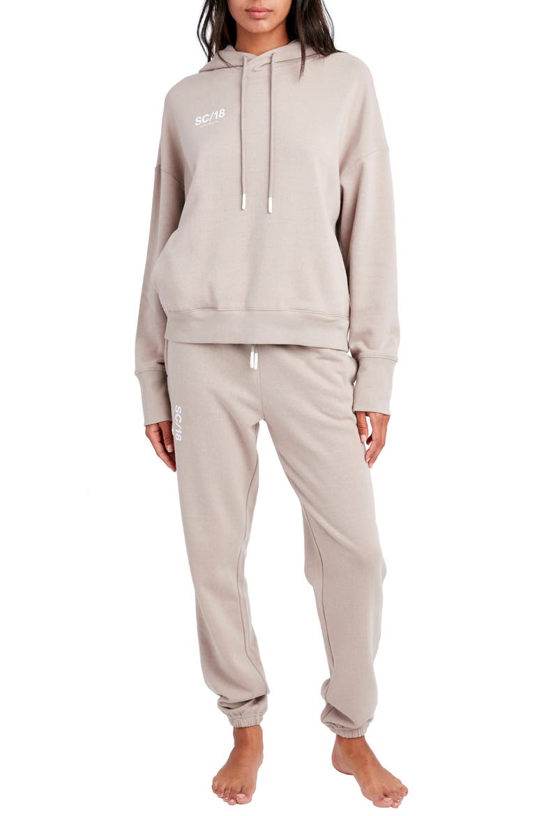 Inspired Extended Cuff Pullover Hoodie, Main, color, DUNE