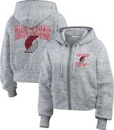 WEAR by Erin Andrews Women's WEAR by Erin Andrews Heather Gray Portland Trail Blazers Speckled Radiator Full-Zip Hoodie