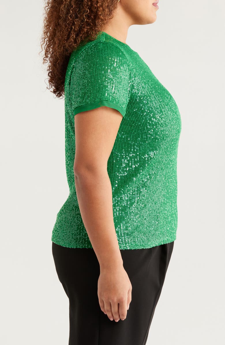 Anne Klein Sequin Mesh Top, Alternate, color,