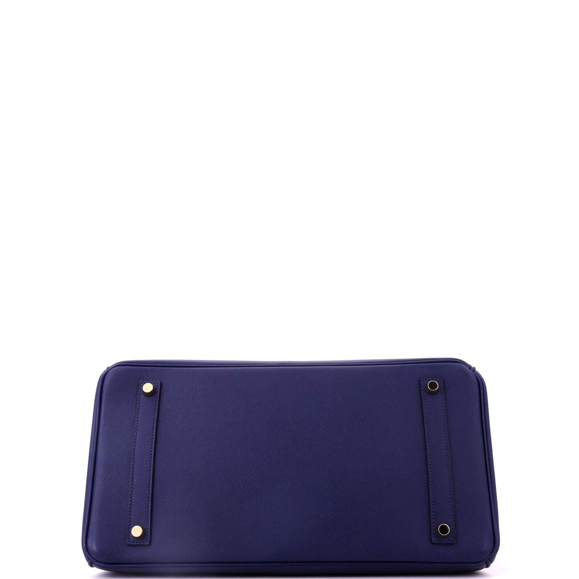 Pre-Owned Hermes Birkin Handbag Blue Epsom with Gold Hardware 35, Alternate, color, Bleu Saphir