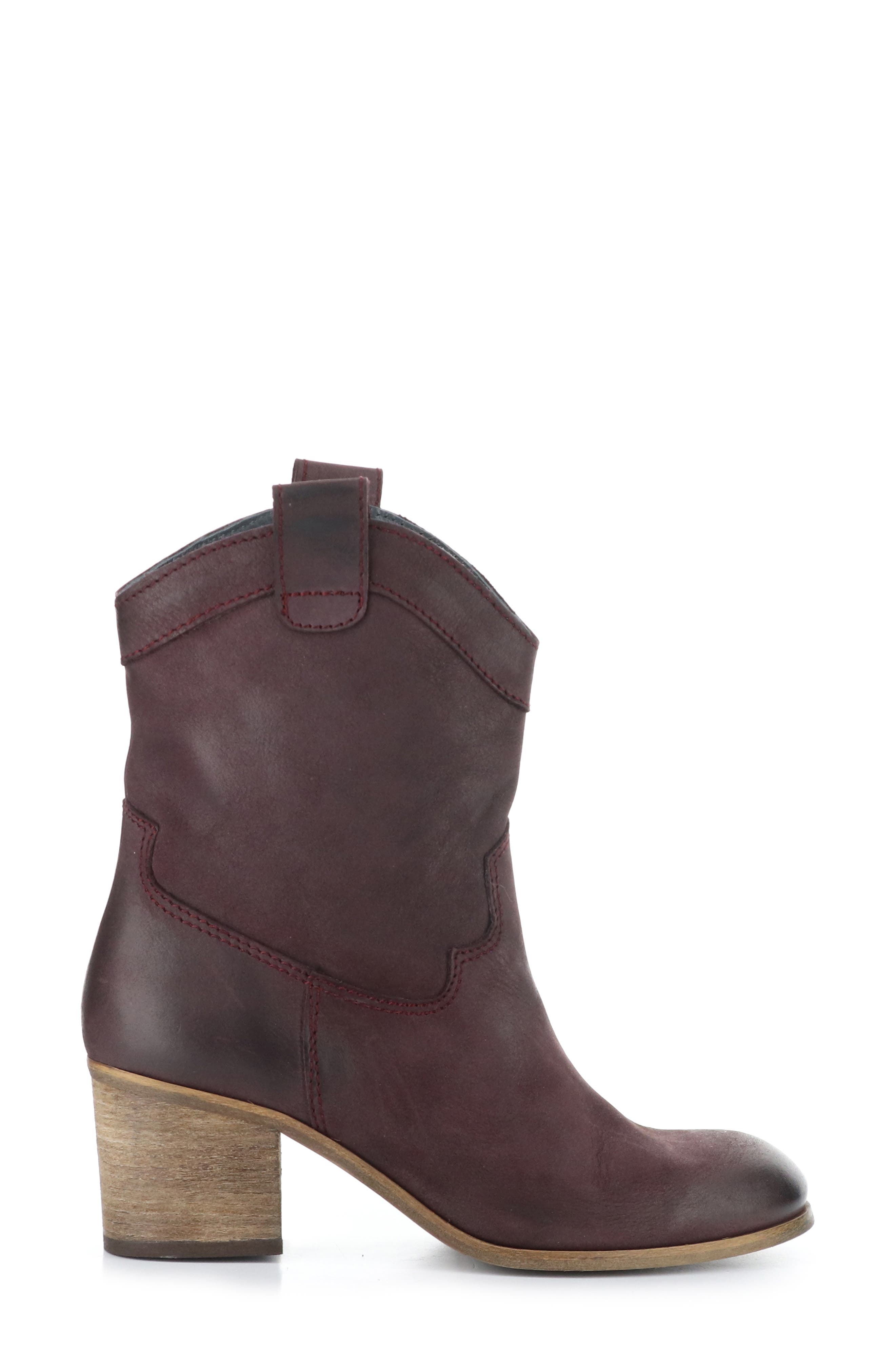 Fly London Daxi Western Boot, Alternate, color, Burgundy Oil Nob