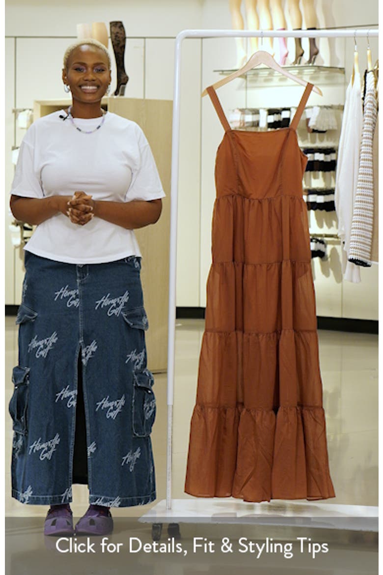 Tiered Satin Maxi Dress video
