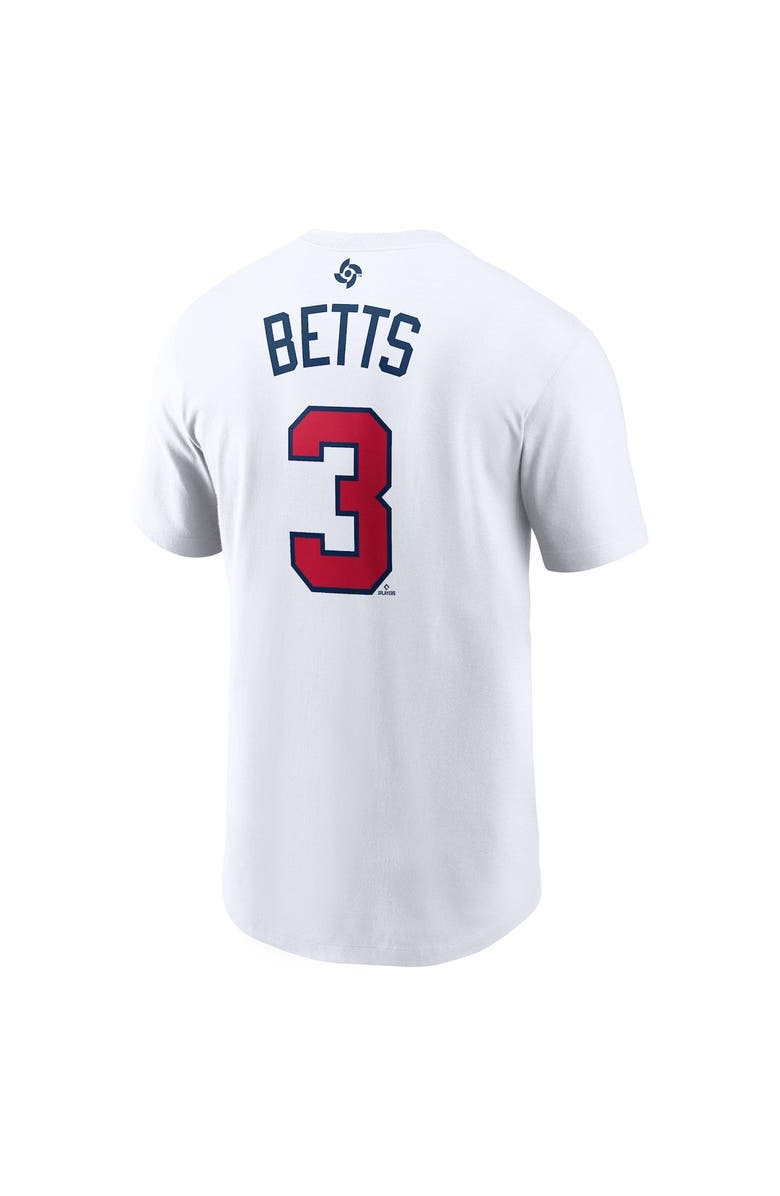 Nike Men's Nike Mookie Betts White USA Baseball 2023 World Baseball Classic Name & Number T-Shirt, Alternate, color, 