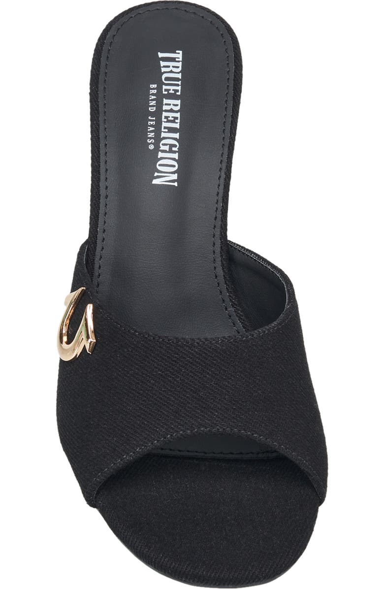 True Religion Sophia Open Toe Heel, Alternate, color, Black