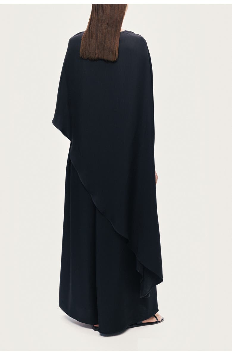 Nocturne Draped Cape Blouse, Alternate, color, Black