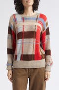 Stine Goya Grid Check Alpaca & Merino Wool Blend Sweater