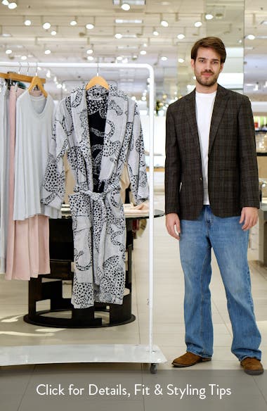 Desmond & Dempsey Print Terry Cloth Robe (Women) | Nordstromrack
