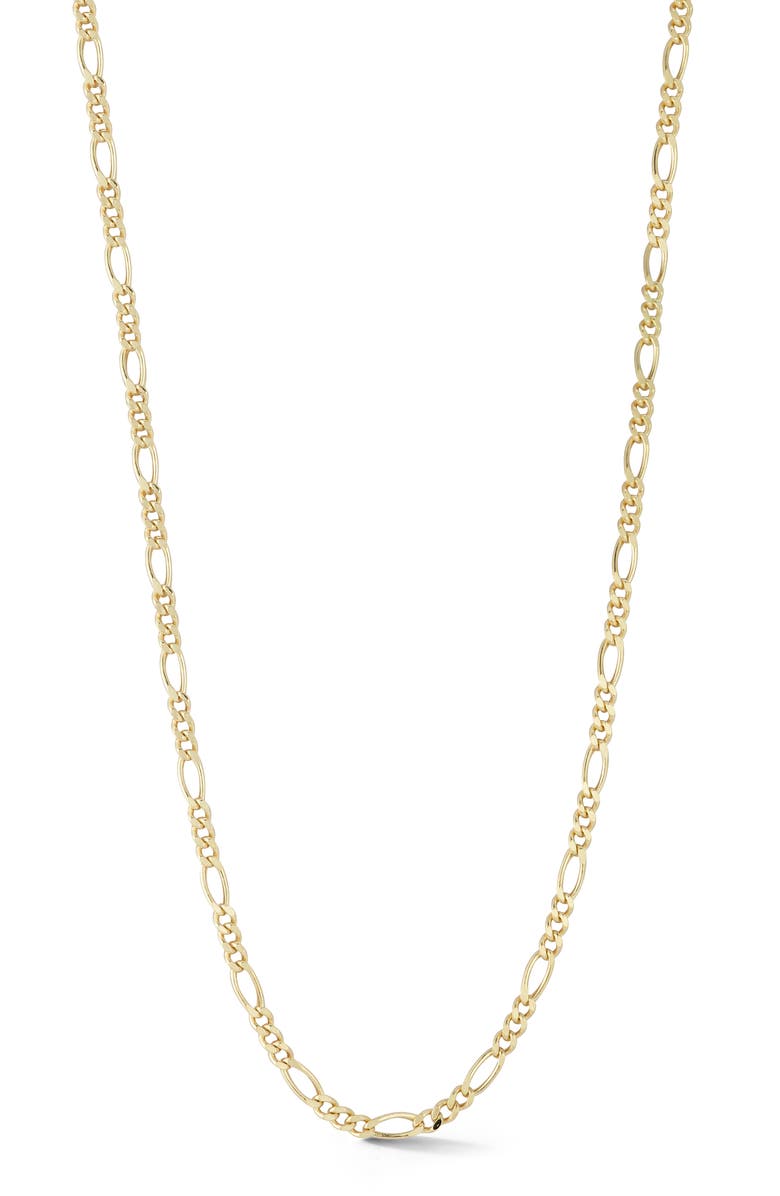 Ember Fine Jewelry 14K Yellow Gold Figaro Chain Necklace, Main, color, 