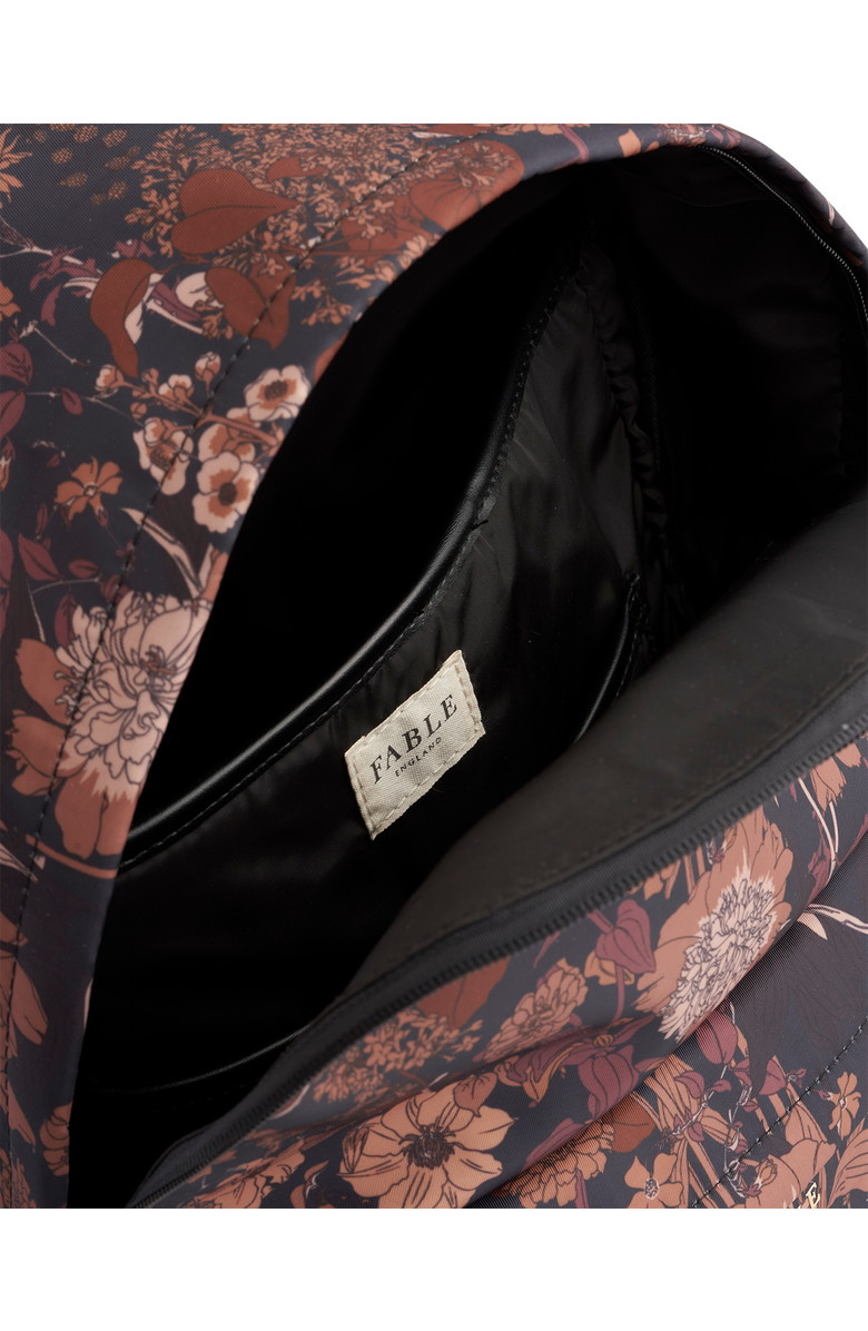 Fable England Deco Blooms Large Black Backpack, Alternate, color, Black