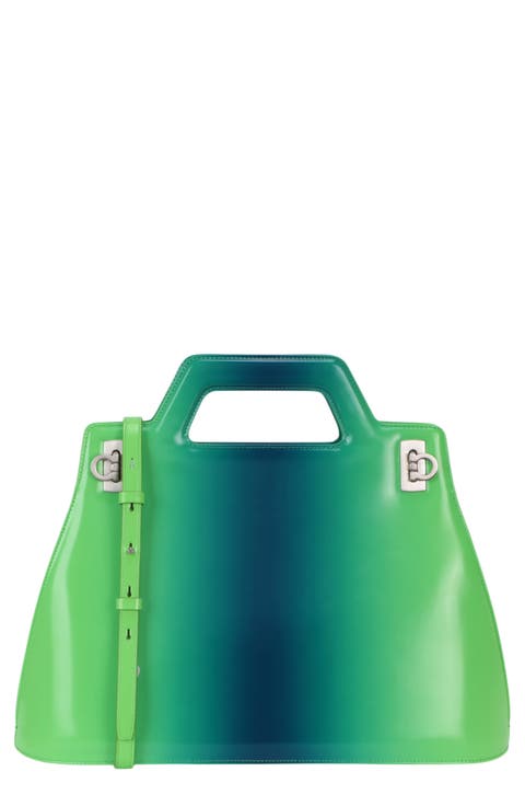 Gancini Leather Tote Bag