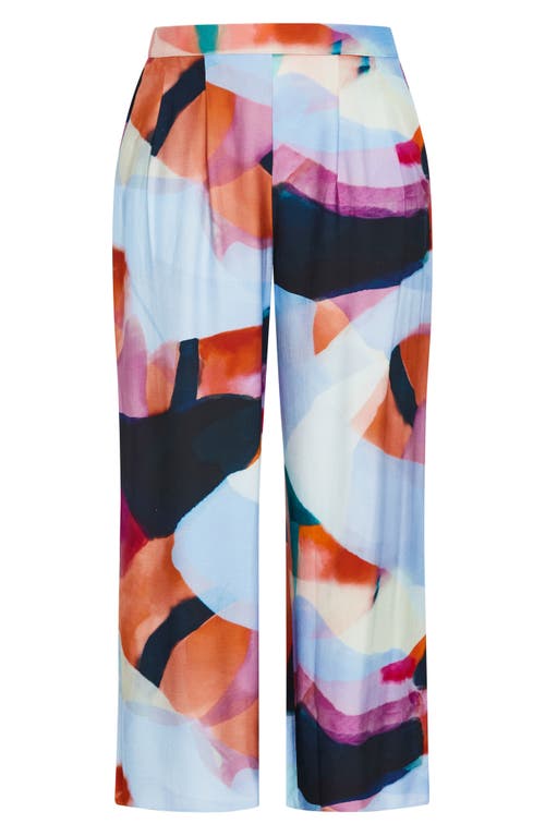City Chic Aspect Level Print Wide Leg Pants