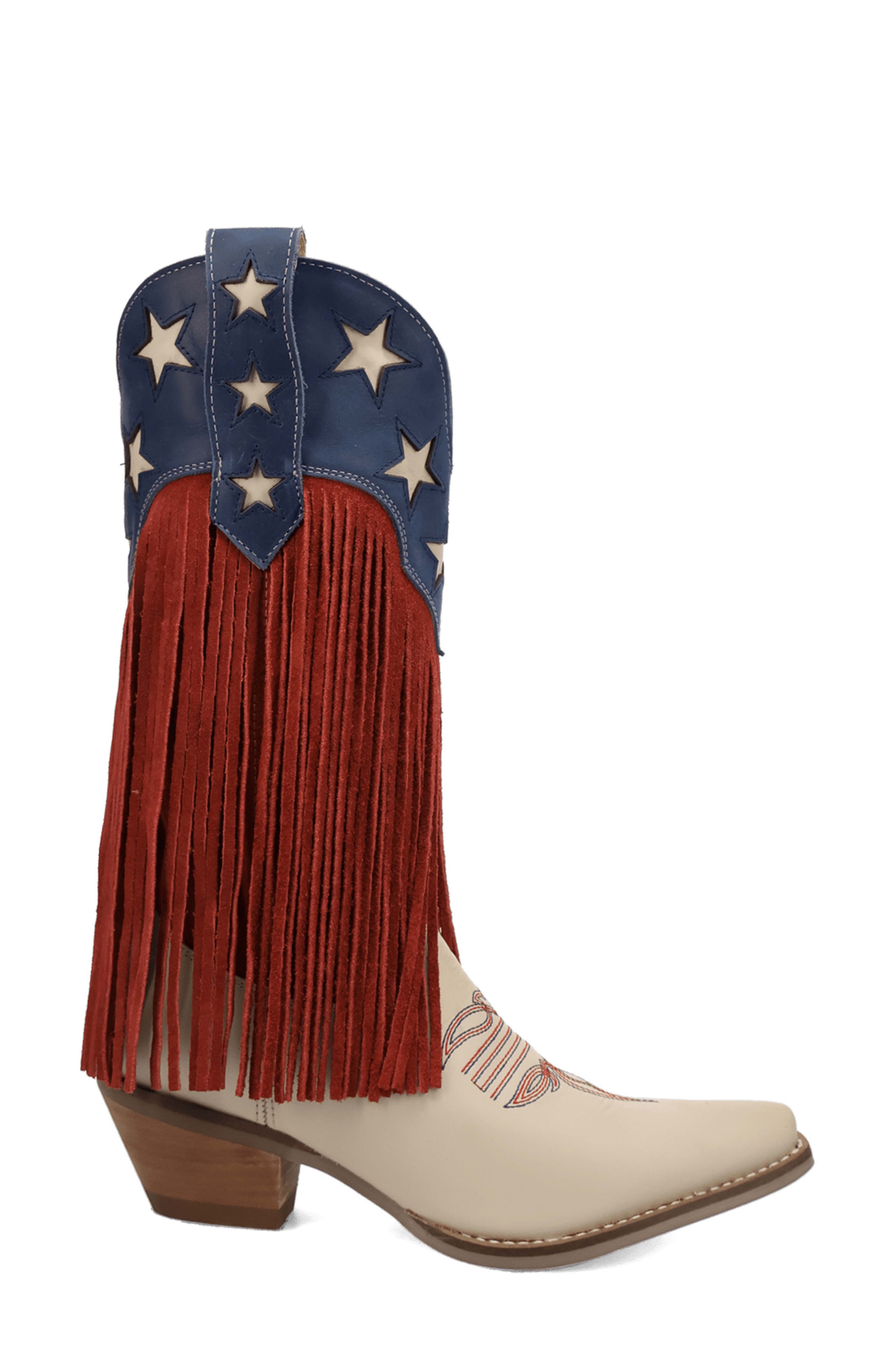 Dingo Wild N Free Fringe Western Boot, Alternate, color, Multi