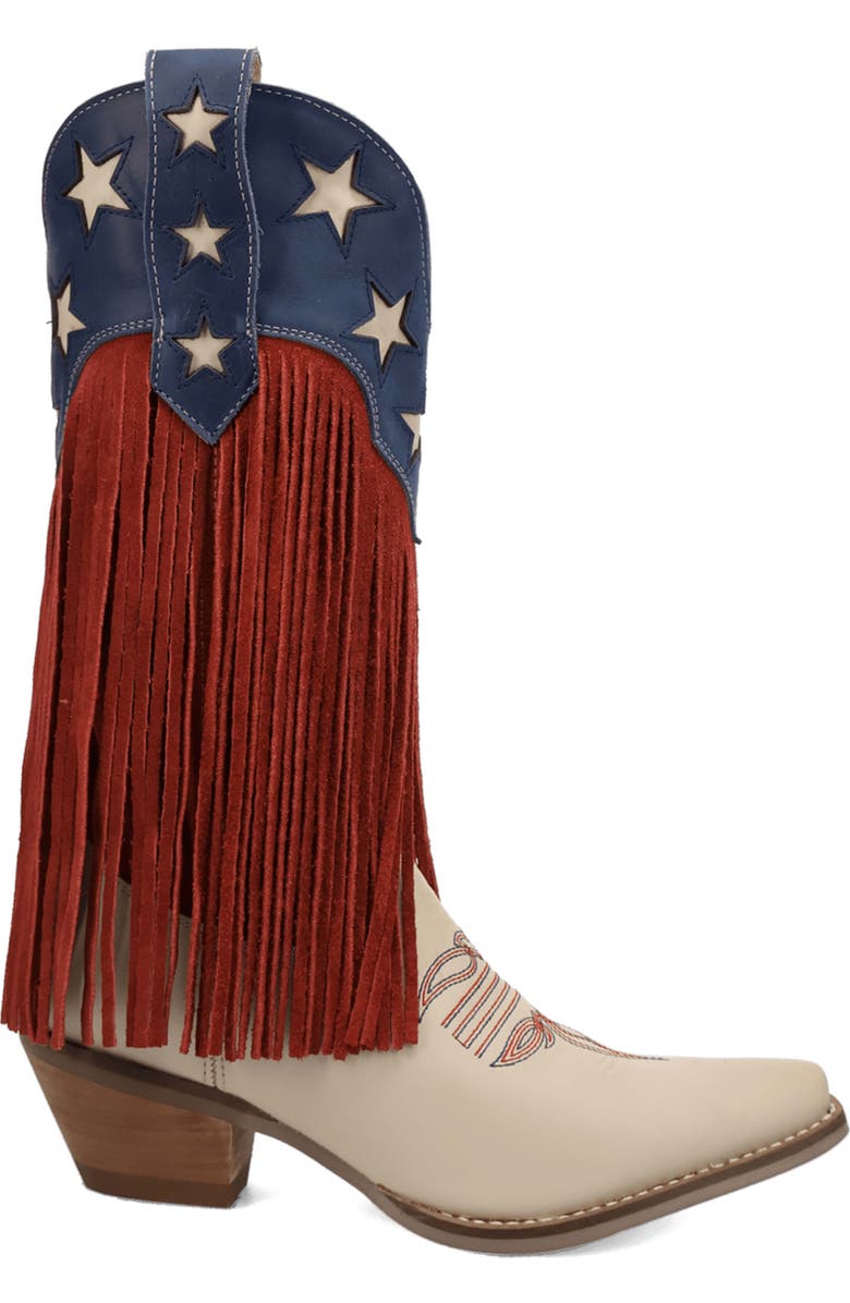 Dingo Wild N Free Fringe Western Boot, Alternate, color, Multi