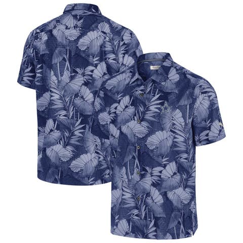 Men's Tommy Bahama Navy Dallas Cowboys Bahama Coast Nuevo Fronds Camp Button-Up Shirt