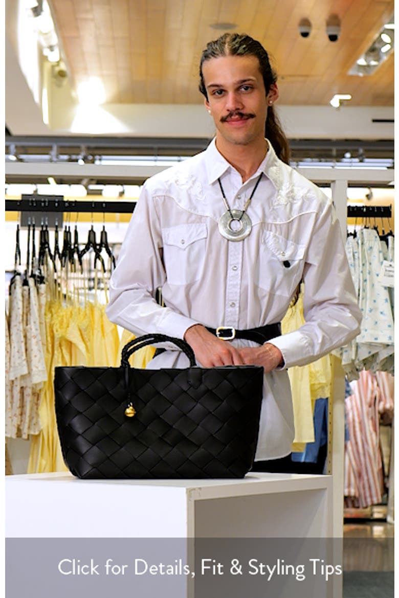 Mini Frankie Woven Leather Tote video