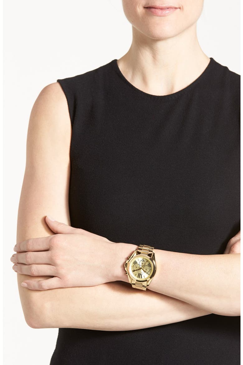 'Bradshaw' Chronograph Bracelet Watch, 43mm, Alternate, color, GOLD/ GOLD