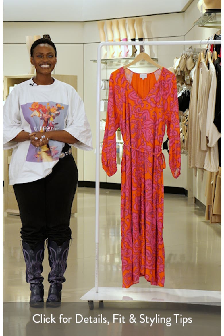 Marinda Floral Print Long Sleeve Maxi Dress video