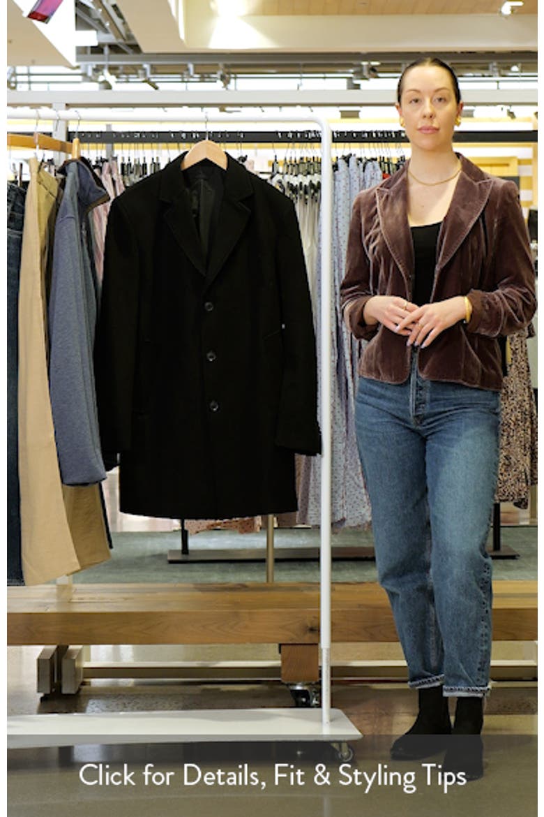 Wool Blend Single Breasted Coat video