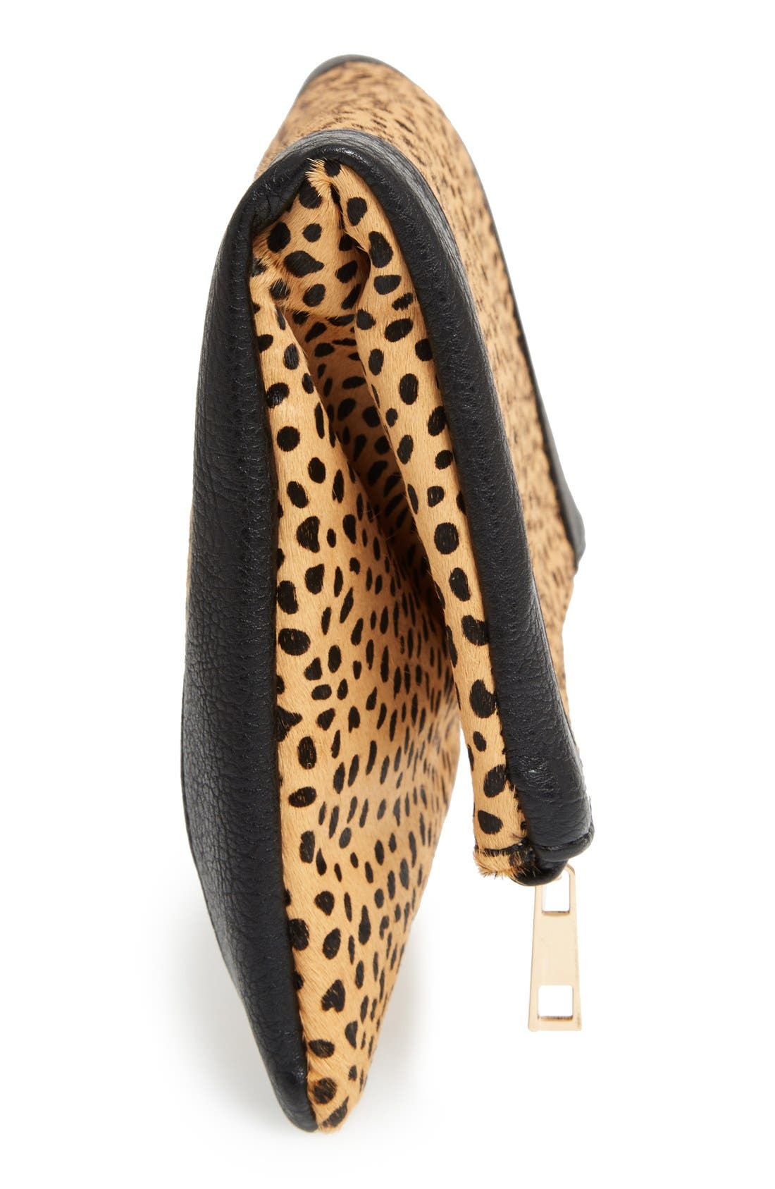 Sole Society Jemma Genuine Calf Hair Clutch, Alternate, color, 