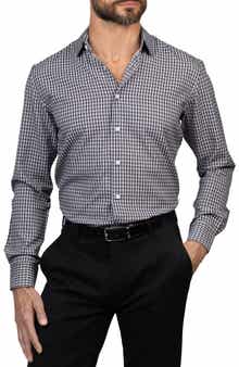 Eddie Bauer Trim Fit Check Dress Shirt