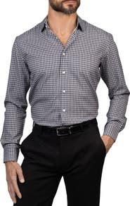 Eddie Bauer Trim Fit Check Dress Shirt