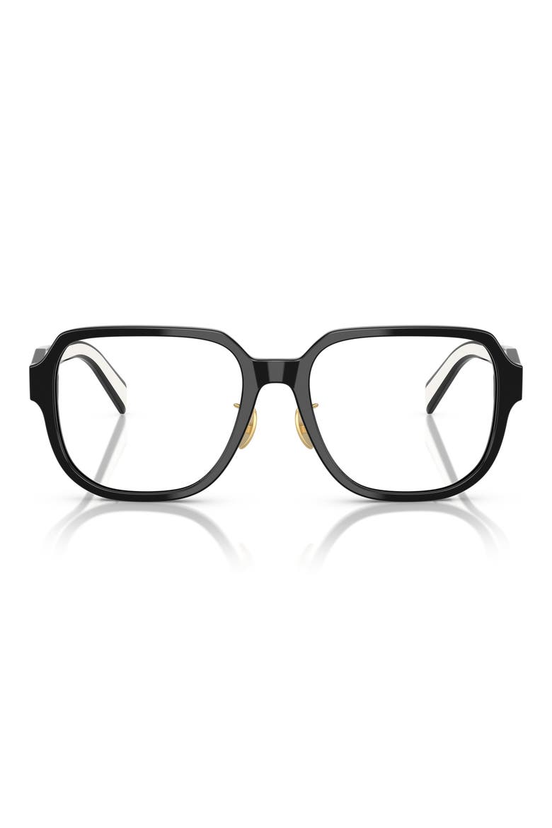 56mm Pillow Optical Glasses, Main, color, BLACK
