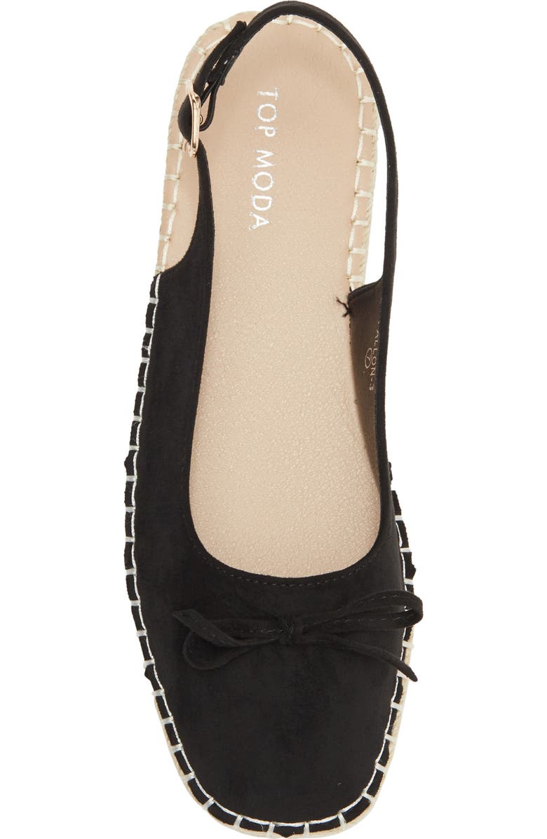 TOP MODA Fallon Slingback Flat, Alternate, color, Black Suede