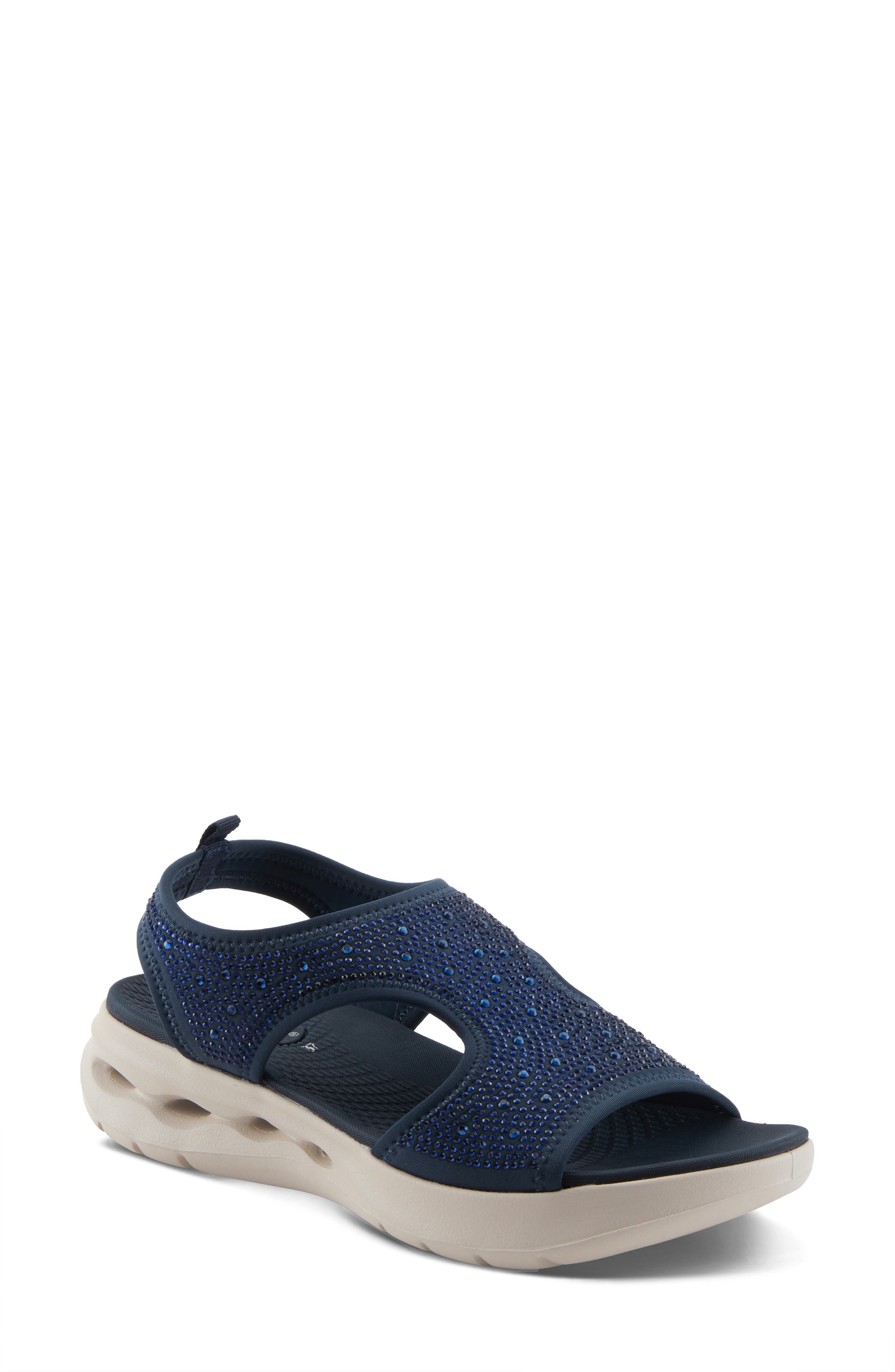 Flexus by Spring Step Gosselin Slingback Platform Sandal, Main, color, Navy