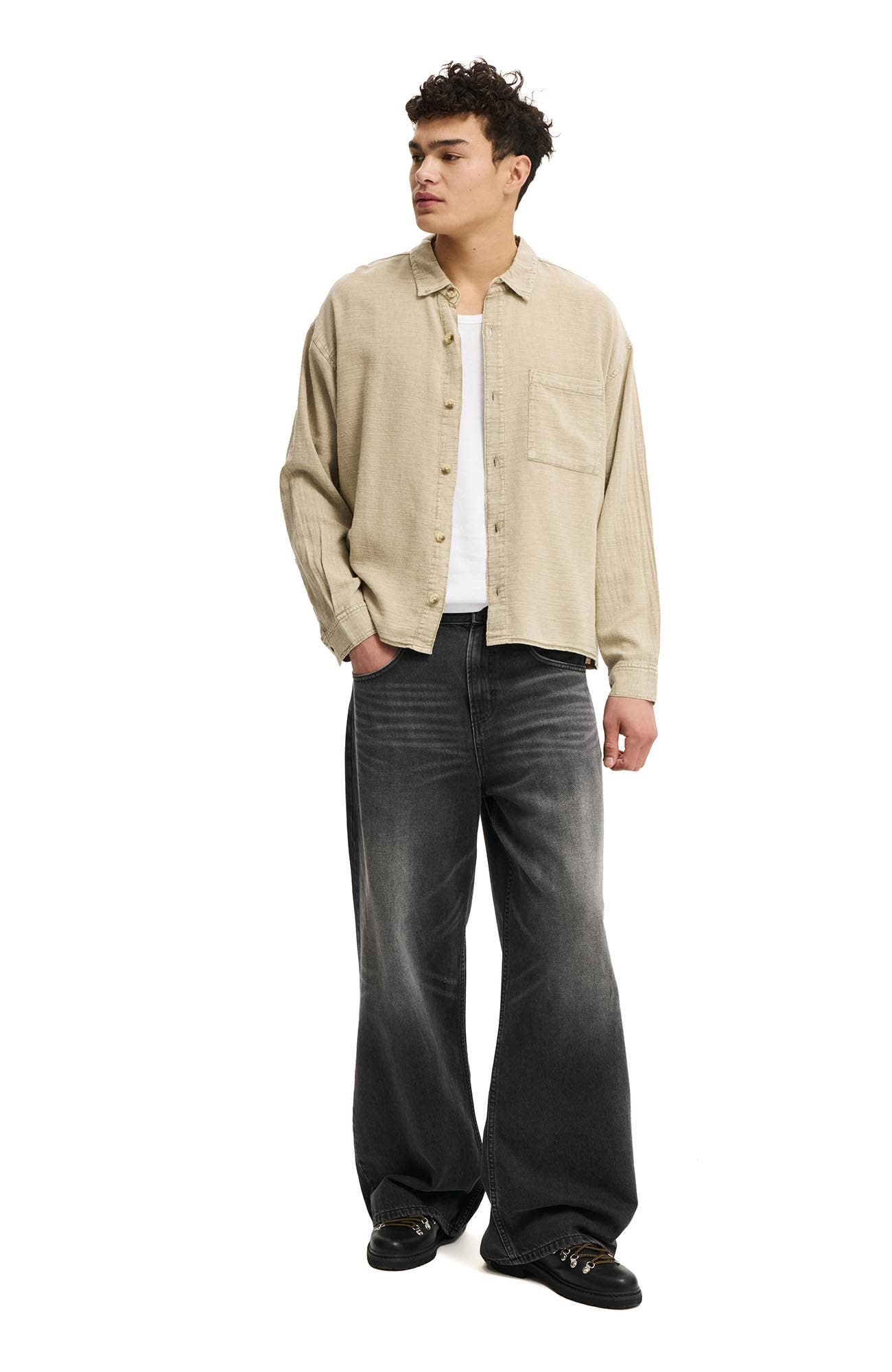 Men's Washed Long Sleeve Shirt - image 3
